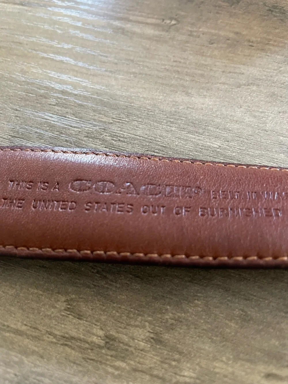 Vintage Coach black Burnished cowhide leather  belt leather buckle women’s large